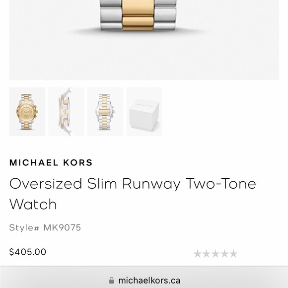 Michael Kors, silver and gold watch. Unisex - Picture 5 of 6